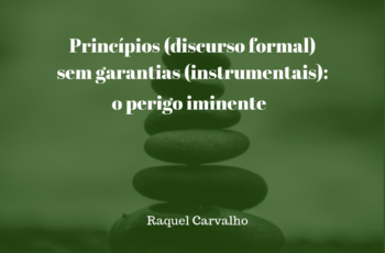 Princípios (discurso formal) sem garantias (instrumentais): o perigo iminente