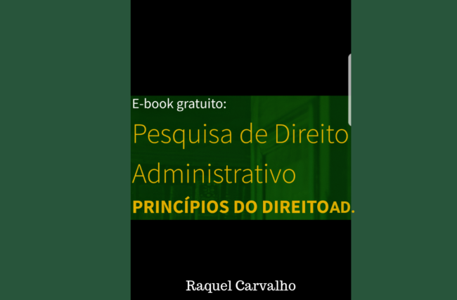 Primeiro EBook “Princípios de Direito Administrativo”