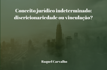 Conceito jurídico indeterminado: discricionariedade ou vinculação?