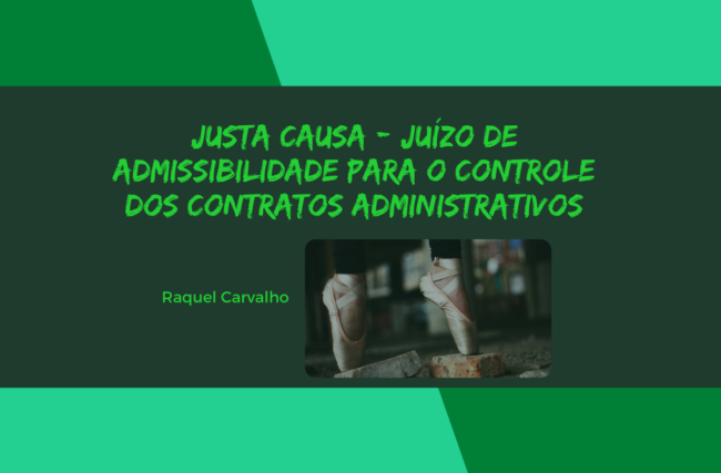 Justa Causa: juízo de admissibilidade para o controle dos contratos administrativos